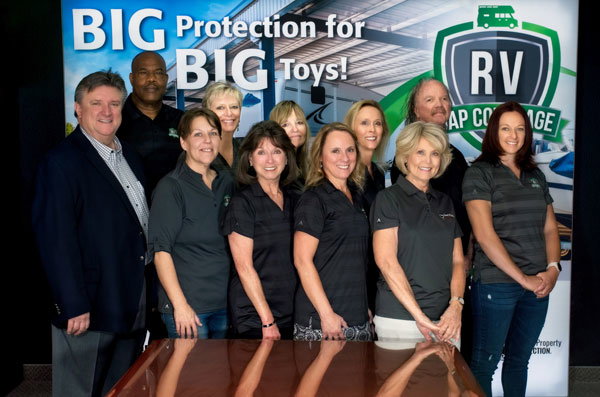 Smiling employees